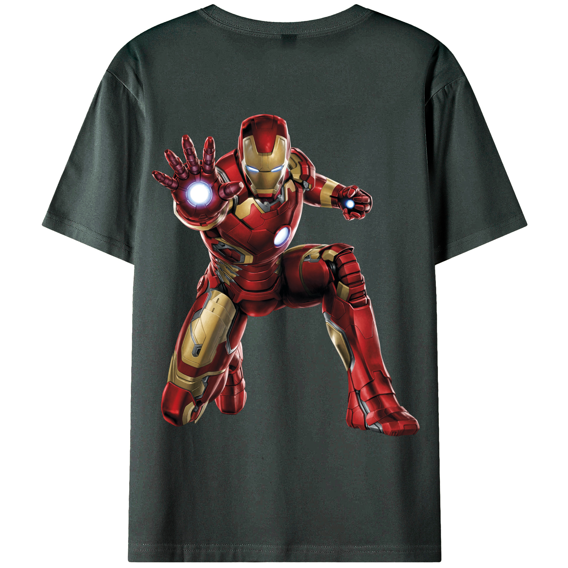 （画像用） アベンジャーズ The Avengers 綿100％ メンズ半袖Tシャツ（バックプリント） 通気性